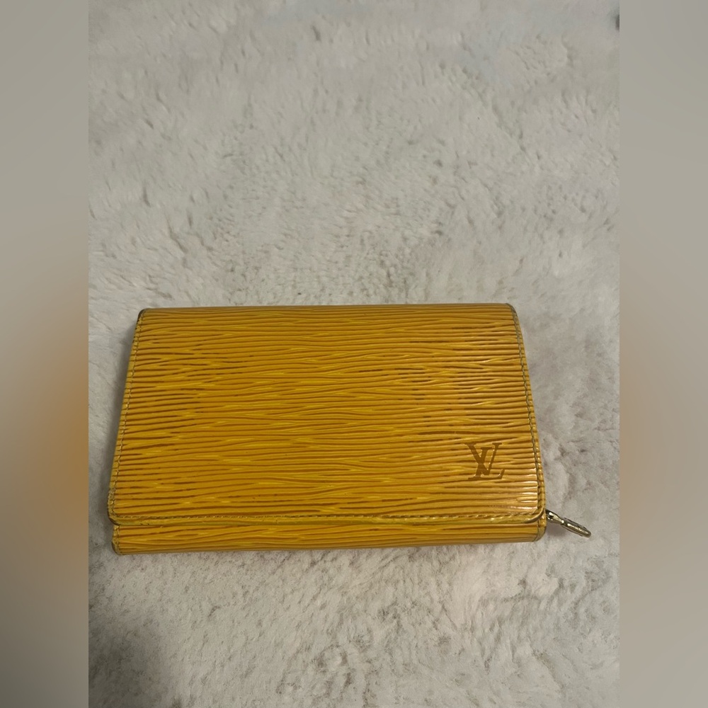 Louis Vuitton Yellow Epi Leather Zip Wallet